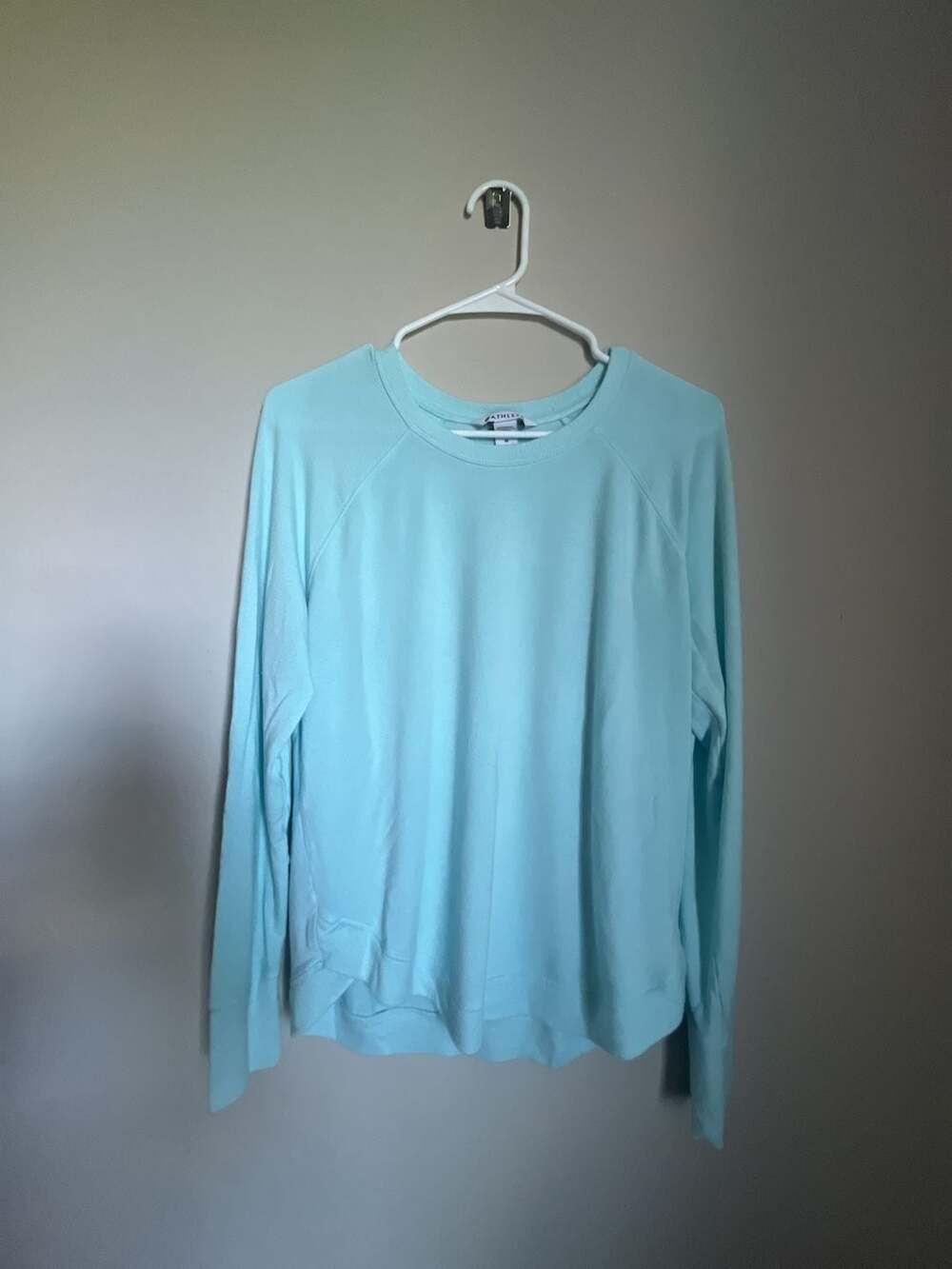 Athleta Mindset Sweatshirt Light Aqua Blue